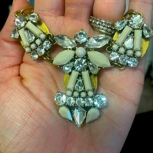 J. Crew Gold & Crystal Necklace